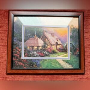 Sergon: Heather's Cottage Framed and Double Matted Print circa 1999